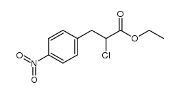 ethyl 2-chloro-3-(4-nitrophenyl)propionate结构式
