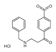 3-(benzylamino)-1-(4-nitrophenyl)propan-1-one,hydrochloride Structure