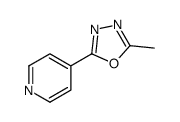 2-甲基-5-(吡啶-4-基)-1,3,4-噁二唑结构式