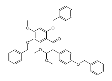 3,3-Dimethoxy-1-[5-Methoxy-1,4-bis(phenylmethoxy)phenyl]-2-[4-(phenylmethoxy)phenyl]-1-propanone结构式