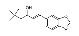 5,5-Dimethyl-1-(1,3-benzodioxol-5-yl)-1-hexen-3-ol结构式