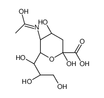 (6R)-5-Acetamido-3,5-dideoxy-6-[(1S)-1,2,3-trihydroxypropyl]-α-L- threo-hex-2-ulopyranosonic acid Structure