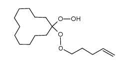 1-[(4-pentenyl)dioxy]cyclododecyl hydroperoxide Structure