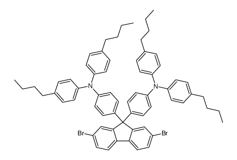 9,9-bis[4-(di(4'-butylphenyl)amino)phenyl]-2,7-dibromofluorene Structure