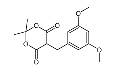 5-[(3,5-dimethoxyphenyl)methyl]-2,2-dimethyl-1,3-dioxane-4,6-dione Structure