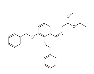 2,3-dibenzyloxybenzylideneaminoacetaldehyde diethyl acetal Structure