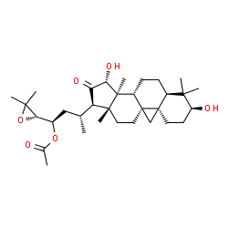 (23R,24S)-23-Acetoxy-24,25-epoxy-3β,15-dihydroxy-9,19-cyclo-5α-lanosta-16-one结构式