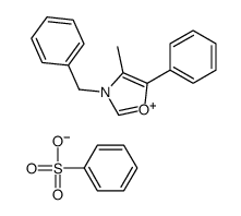 benzenesulfonate,3-benzyl-4-methyl-5-phenyl-1,3-oxazol-3-ium结构式