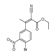 ethyl 3-(4-bromo-3-nitrophenyl)-2-cyanobut-2-enoate Structure