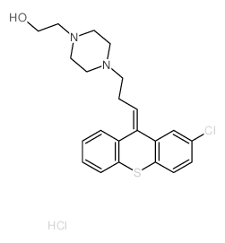 1-Piperazineethanol,4-[3-(2-chloro-9H-thioxanthen-9-ylidene)propyl]-, hydrochloride (1:2)结构式