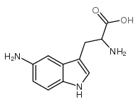 5-氨基-DL-色氨酸结构式
