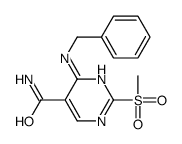4-(苄基氨基)-2-(甲基磺酰基)嘧啶-5-羧酰胺结构式