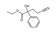 ethyl 4-cyano-2-hydroxy-2-phenylbutyrate Structure