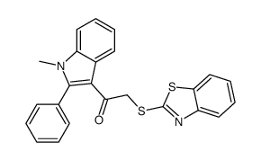 2-(1,3-benzothiazol-2-ylsulfanyl)-1-(1-methyl-2-phenylindol-3-yl)ethanone Structure