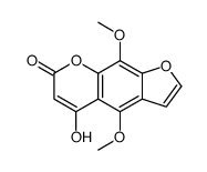 5-hydroxy-4,9-dimethoxyfuro[3,2-g]chromen-7-one结构式