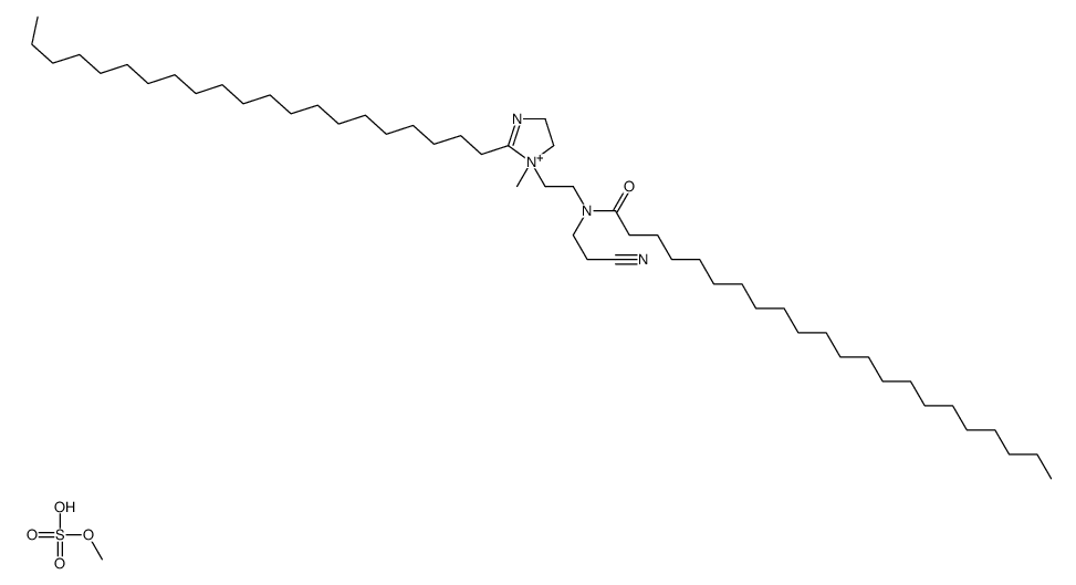 1-[2-[(2-cyanoethyl)(1-oxodocosyl)amino]ethyl]-2-henicosyl-4,5-dihydro-1-methyl-1H-imidazolium methyl sulphate结构式