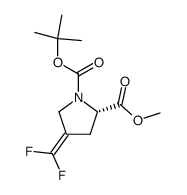 methyl (2S)-N-tert-butoxycarbonyl-4-difluoromethyleneprolinate Structure