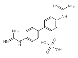 2-[4-[4-(diaminomethylideneamino)phenyl]phenyl]guanidine结构式