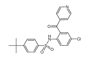 4-tert-butyl-N-[4-chloro-2-(pyridine-4-carbonyl)-phenyl]-benzenesulfonamide结构式