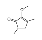 2-methoxy-3,5-dimethylcyclopent-2-en-1-one结构式