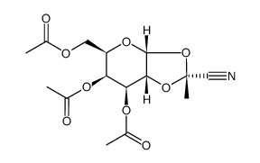 3,4,6-tri-O-acetyl-1,2-O-[1-(endo-cyano)-ethylidene]-α-D-galactopyranose结构式