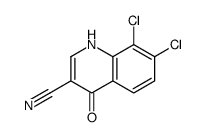 7,8-二氯-4-氧代-1,4-二氢喹啉-3-甲腈结构式