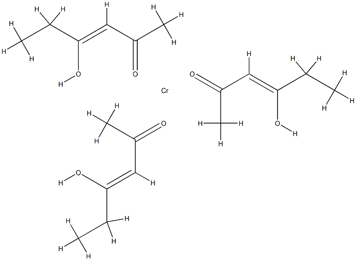 tris(hexane-2,4-dionato-O,O')chromium structure