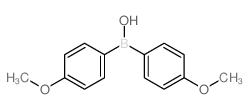 bis(4-methoxyphenyl)borinic acid Structure
