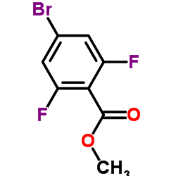 4-溴-2,6-二氟苯甲酸甲酯结构式