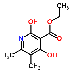 2,4-二羟基-5,6-二甲基烟酸乙酯结构式