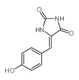 (5Z)-5-(4-羟基亚苄基)-2,4-咪唑啉二酮结构式