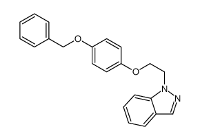 1-[2-(4-phenylmethoxyphenoxy)ethyl]indazole结构式