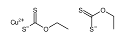 copper O,O'-diethyl bis(dithiocarbonate) structure