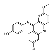 2-甲氧基-7-氯-10-(4'-羟苯基)胺基苯并[B]-1,5-萘啶结构式