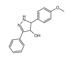 3-phenyl-5-(4-methoxyphenyl)-4-hydroxy-4,5-dihydro-1H-pyrazole结构式
