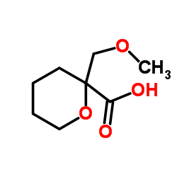 2-(Methoxymethyl)tetrahydro-2H-pyran-2-carboxylic acid Structure