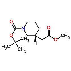 (R)-1-Boc-3-哌啶乙酸甲酯结构式