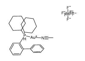 [(o-biphenylPCy2)Au(NCMe)]SbF6结构式