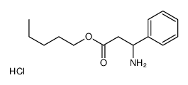 pentyl 3-amino-3-phenylpropanoate,hydrochloride Structure