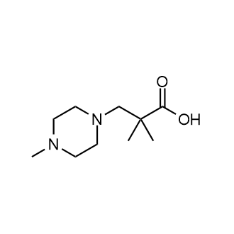 2,2-二甲基-3-(4-甲基哌嗪-1-基)丙酸结构式