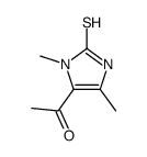 1-(3,5-dimethyl-2-sulfanylidene-1H-imidazol-4-yl)ethanone结构式