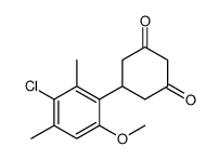5-(3-chloro-6-methoxy-2,4-dimethylphenyl)cyclohexane-1,3-dione Structure