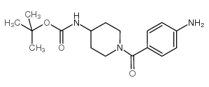 [1-(4-amino-benzoyl)-piperidin-4-yl]-carbamic acid tert-butyl ester Structure