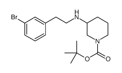 1-Boc-3-[2-(3-溴苯基)-乙基氨基]-哌啶结构式