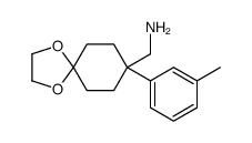 [8-(3-甲基苯基)-1,4-二氧杂螺[4.5]癸烷-8-基]甲胺结构式