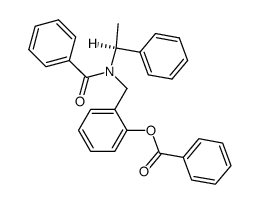 O,N-dibenzoyl-(S)-o-(1-phenylaminomethyl)phenol结构式