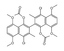 1,1'-Diacetoxy-4,4'-dichlor-5,5',8,8'-tetramethoxy-3,3'-dimethyl-2,2'-binaphthyl Structure