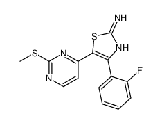 4-(2-fluorophenyl)-5-(2-methylsulfanylpyrimidin-4-yl)-1,3-thiazol-2-amine Structure