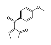 (S)-(+)-2-(p-anisylsulfinyl)-2-cyclopentenone结构式