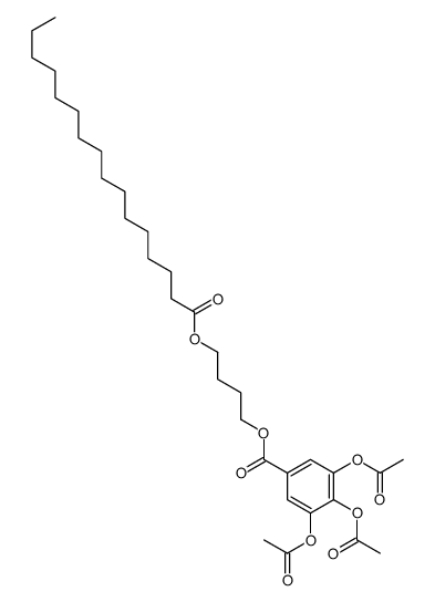 4-hexadecanoyloxybutyl 3,4,5-triacetyloxybenzoate Structure